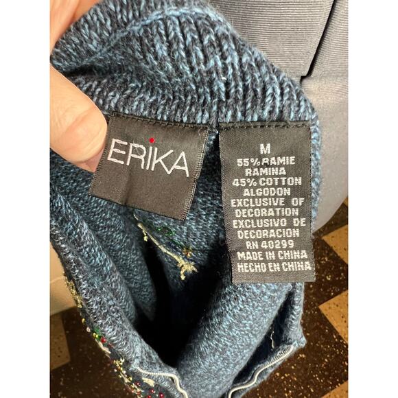 christmas sweater vest snowmen snowflakes beaded - Picture 10 of 10